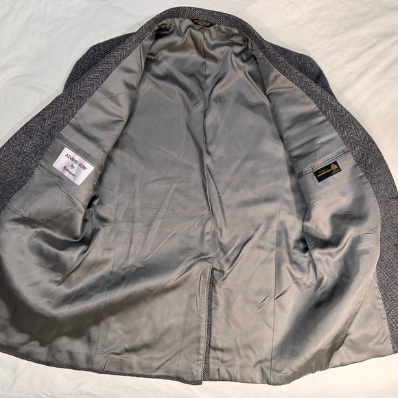 44L Adams Row USA Mens Vintage 2 Button Pure Wool Tweed Blazer Sport Coat Jacket - Picture 6 of 14